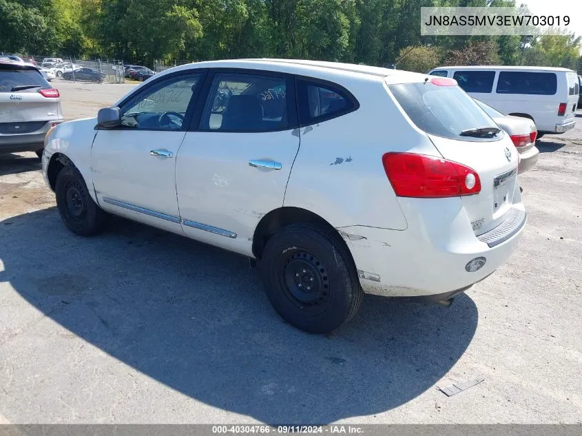 2014 Nissan Rogue Select S VIN: JN8AS5MV3EW703019 Lot: 40304766