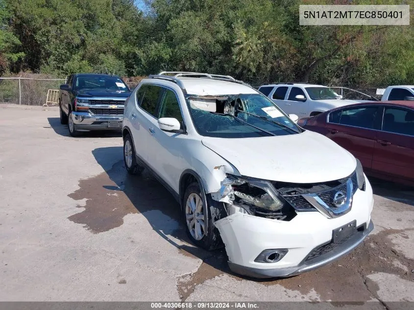 2014 Nissan Rogue Sv VIN: 5N1AT2MT7EC850401 Lot: 40306618