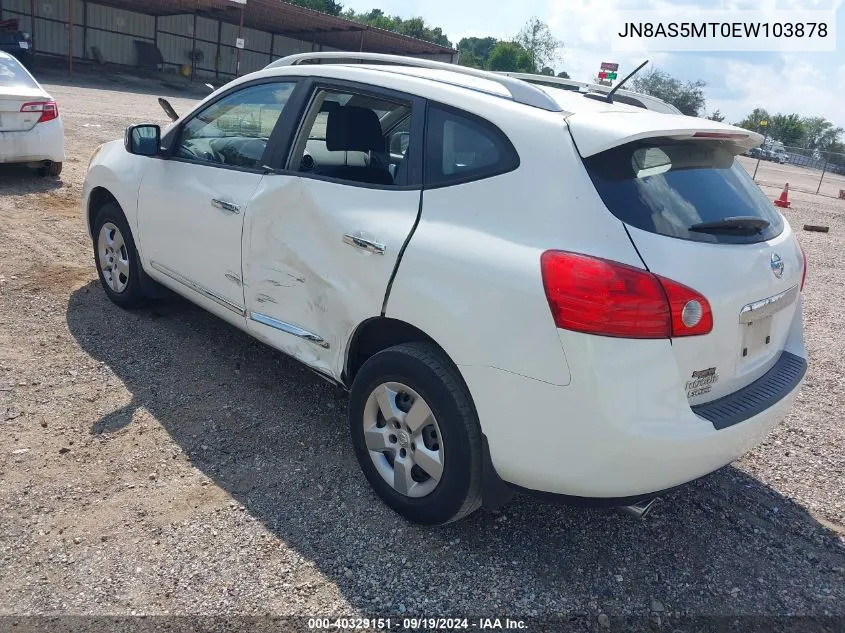 2014 Nissan Rogue Select S VIN: JN8AS5MT0EW103878 Lot: 40329151