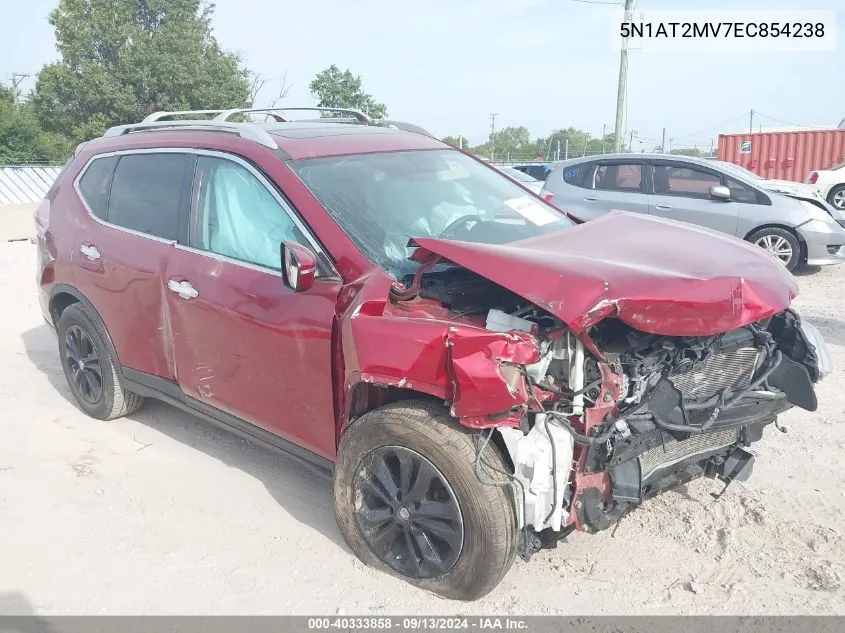 2014 Nissan Rogue S/Sl/Sv VIN: 5N1AT2MV7EC854238 Lot: 40333858