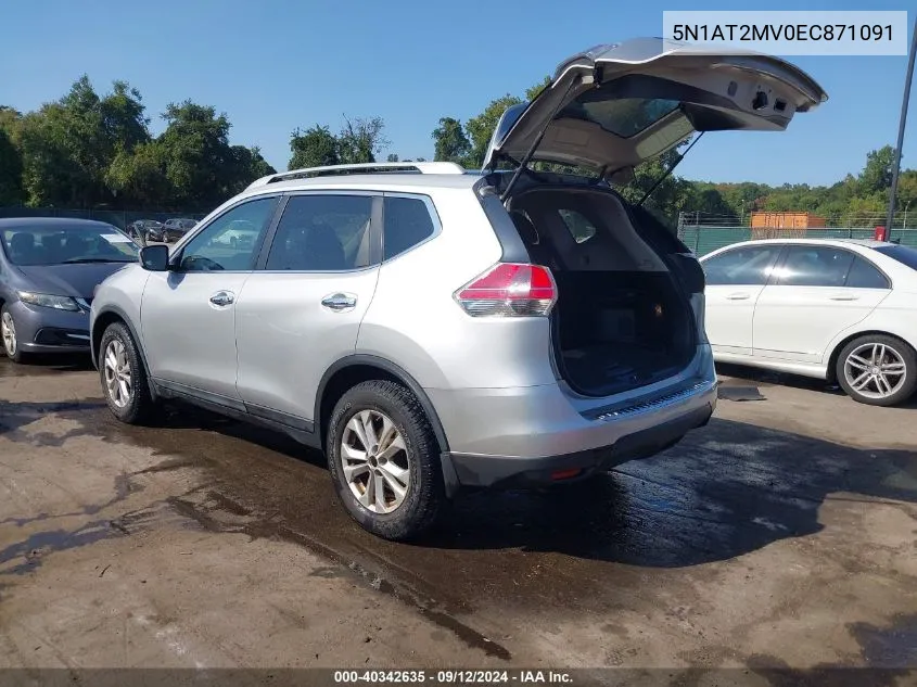 2014 Nissan Rogue Sv VIN: 5N1AT2MV0EC871091 Lot: 40342635