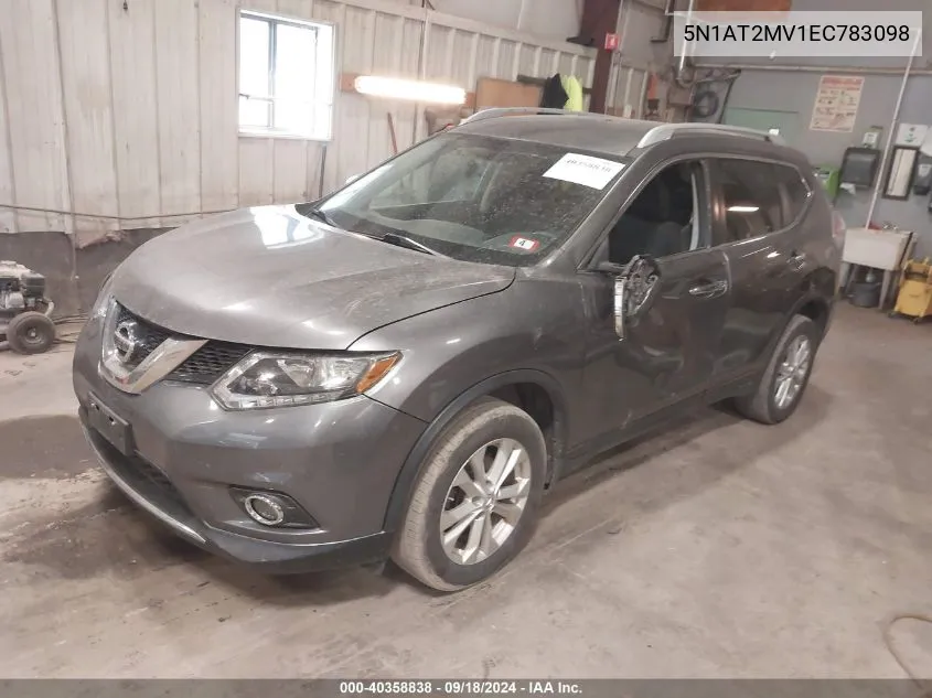 2014 Nissan Rogue Sv VIN: 5N1AT2MV1EC783098 Lot: 40358838