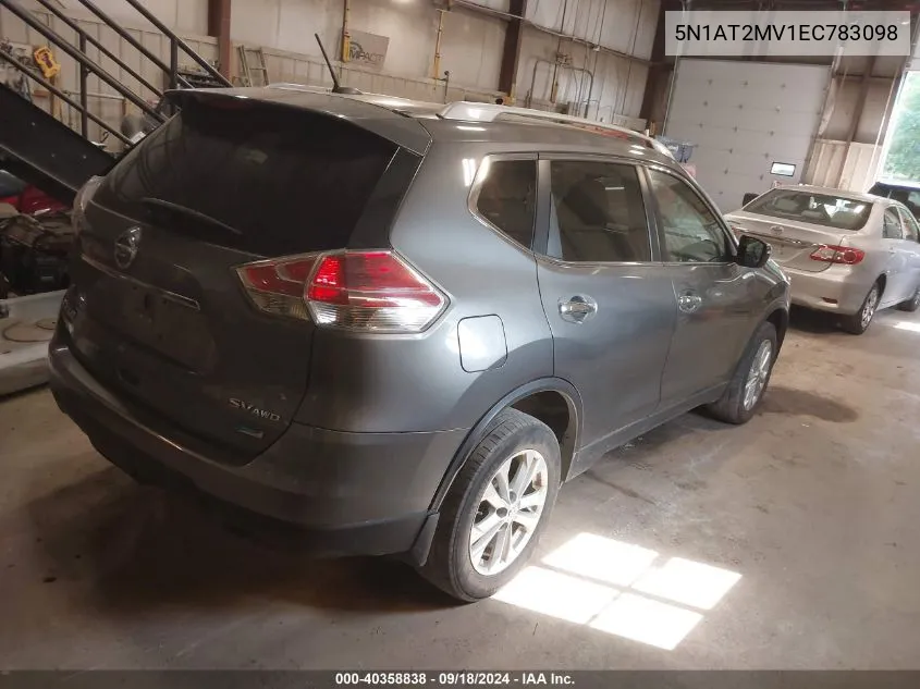 2014 Nissan Rogue Sv VIN: 5N1AT2MV1EC783098 Lot: 40358838