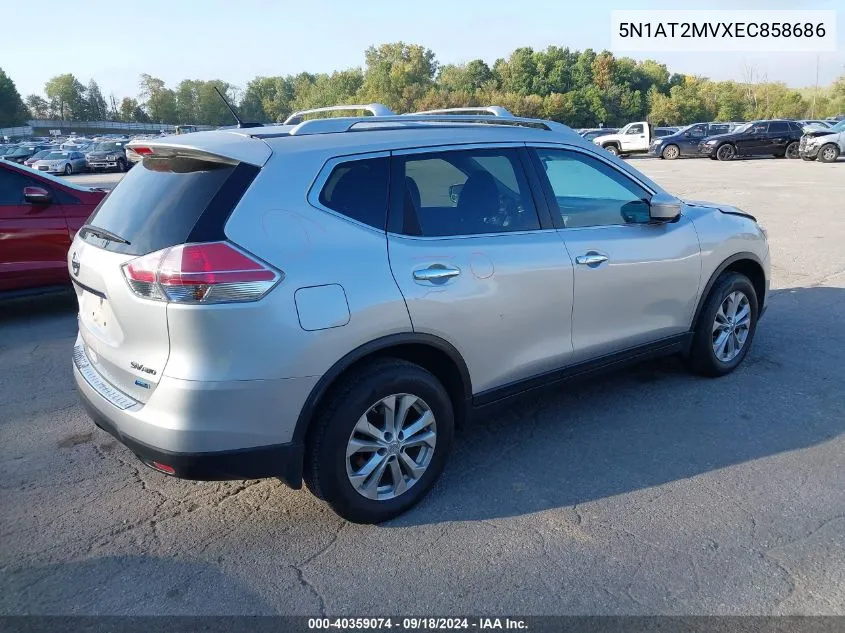 2014 Nissan Rogue S/Sl/Sv VIN: 5N1AT2MVXEC858686 Lot: 40359074