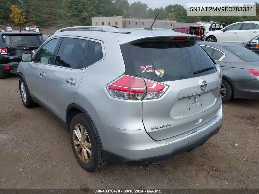 2014 Nissan Rogue Sv VIN: 5N1AT2MV9EC783334 Lot: 40376478