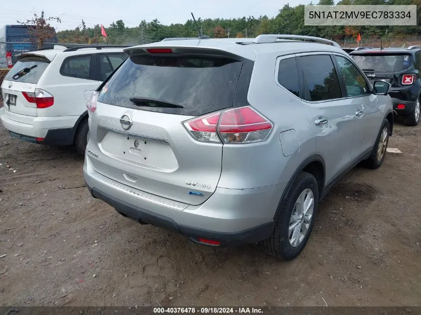 2014 Nissan Rogue Sv VIN: 5N1AT2MV9EC783334 Lot: 40376478