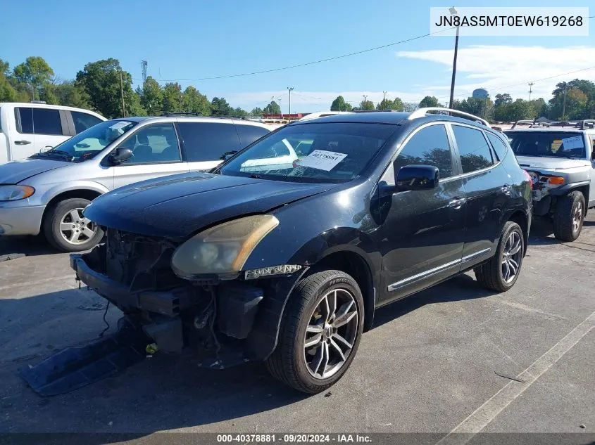 2014 Nissan Rogue Select S VIN: JN8AS5MT0EW619268 Lot: 40378881