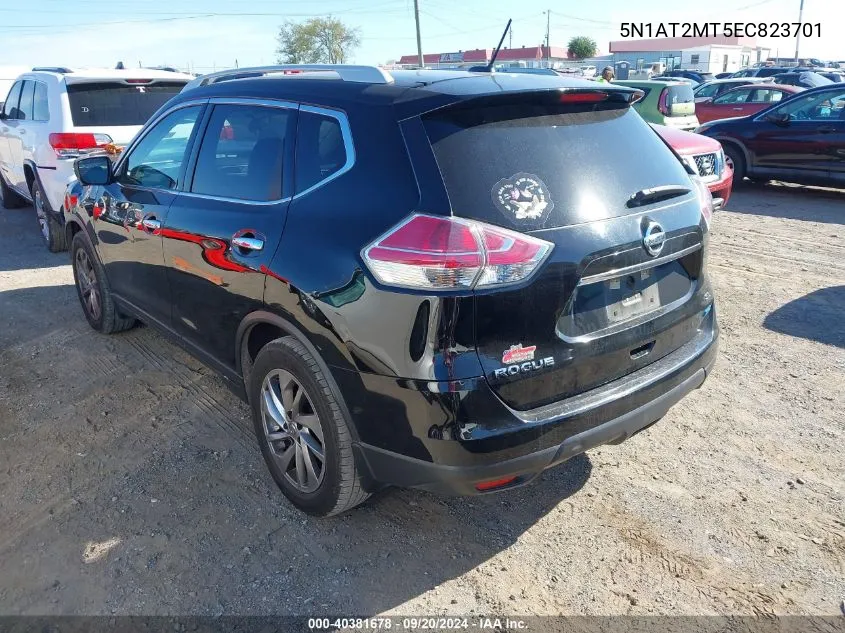 2014 Nissan Rogue Sl VIN: 5N1AT2MT5EC823701 Lot: 40381678