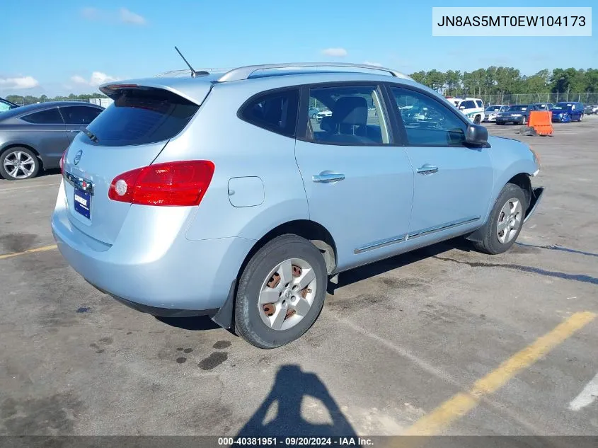 2014 Nissan Rogue Select S VIN: JN8AS5MT0EW104173 Lot: 40381951