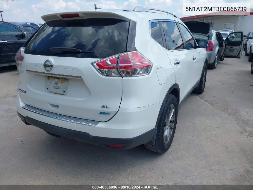 2014 Nissan Rogue Sl VIN: 5N1AT2MT3EC866739 Lot: 40386096