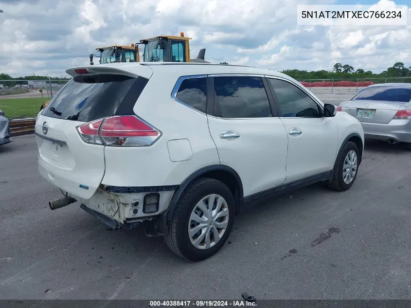 2014 Nissan Rogue S VIN: 5N1AT2MTXEC766234 Lot: 40388417