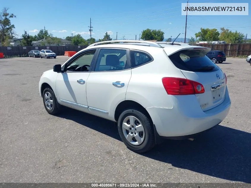 2014 Nissan Rogue Select S VIN: JN8AS5MV0EW721431 Lot: 40395671