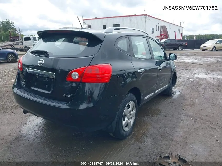 2014 Nissan Rogue Select S VIN: JN8AS5MV6EW701782 Lot: 40399747