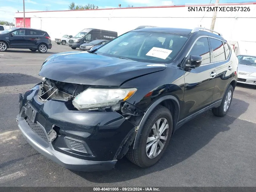 2014 Nissan Rogue Sv VIN: 5N1AT2MTXEC857326 Lot: 40401005