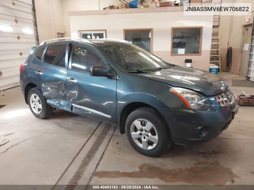 2014 Nissan Rogue Select S VIN: JN8AS5MV6EW706822 Lot: 40403163