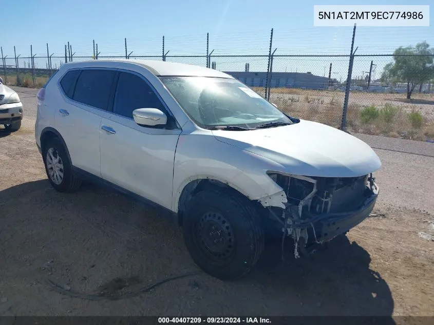 2014 Nissan Rogue S VIN: 5N1AT2MT9EC774986 Lot: 40407209