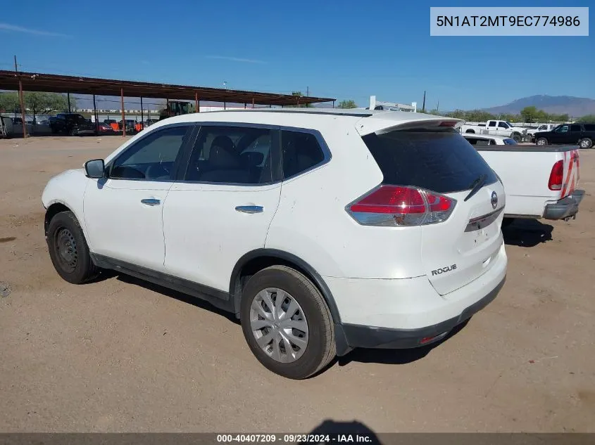 2014 Nissan Rogue S VIN: 5N1AT2MT9EC774986 Lot: 40407209