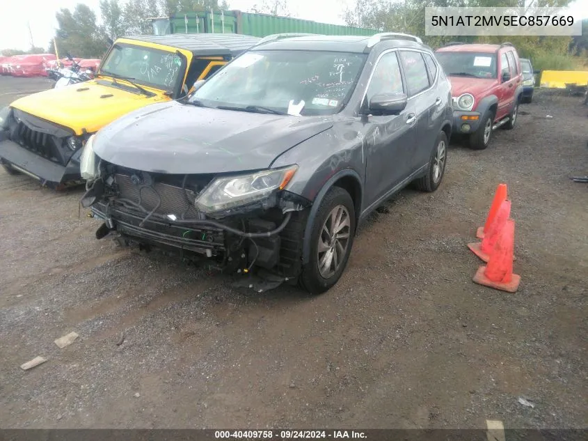 2014 Nissan Rogue Sl VIN: 5N1AT2MV5EC857669 Lot: 40409758