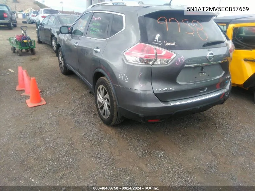 2014 Nissan Rogue Sl VIN: 5N1AT2MV5EC857669 Lot: 40409758