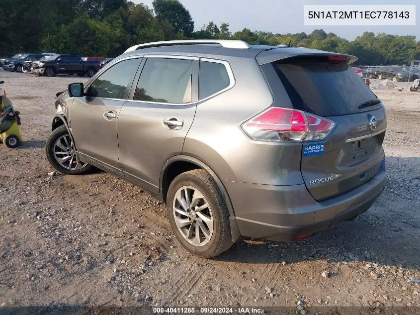 5N1AT2MT1EC778143 2014 Nissan Rogue S/Sl/Sv