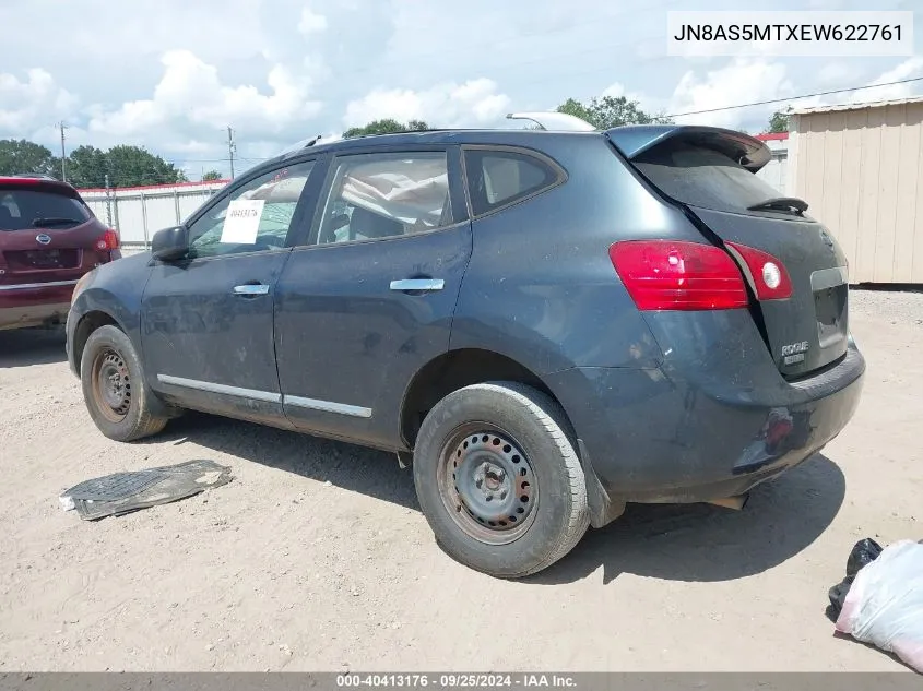 2014 Nissan Rogue Select S VIN: JN8AS5MTXEW622761 Lot: 40413176