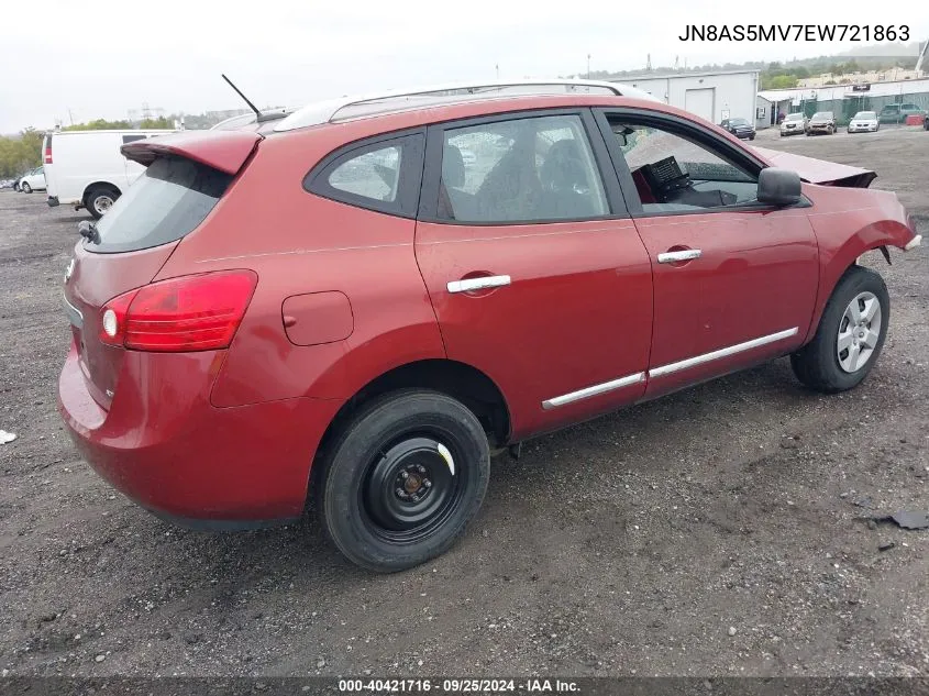 2014 Nissan Rogue Select S VIN: JN8AS5MV7EW721863 Lot: 40421716