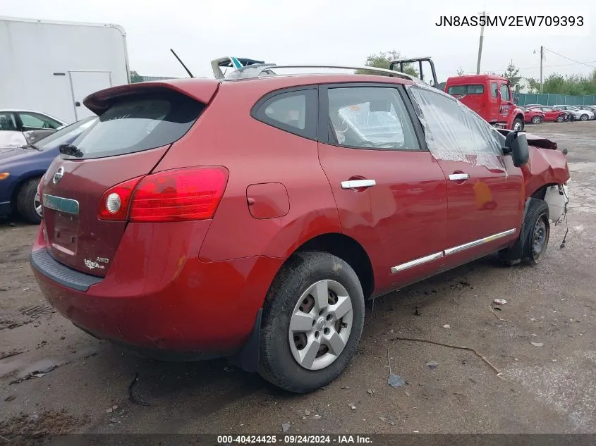 2014 Nissan Rogue Select S VIN: JN8AS5MV2EW709393 Lot: 40424425