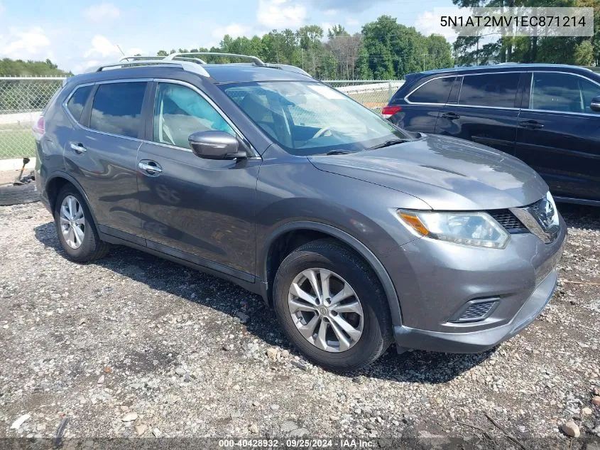 2014 Nissan Rogue Sv VIN: 5N1AT2MV1EC871214 Lot: 40428932