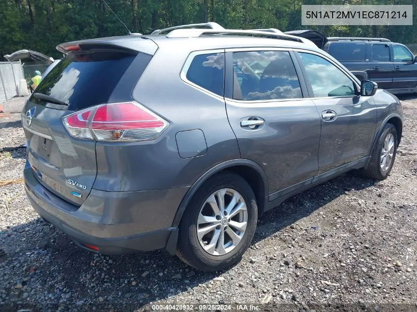 5N1AT2MV1EC871214 2014 Nissan Rogue Sv