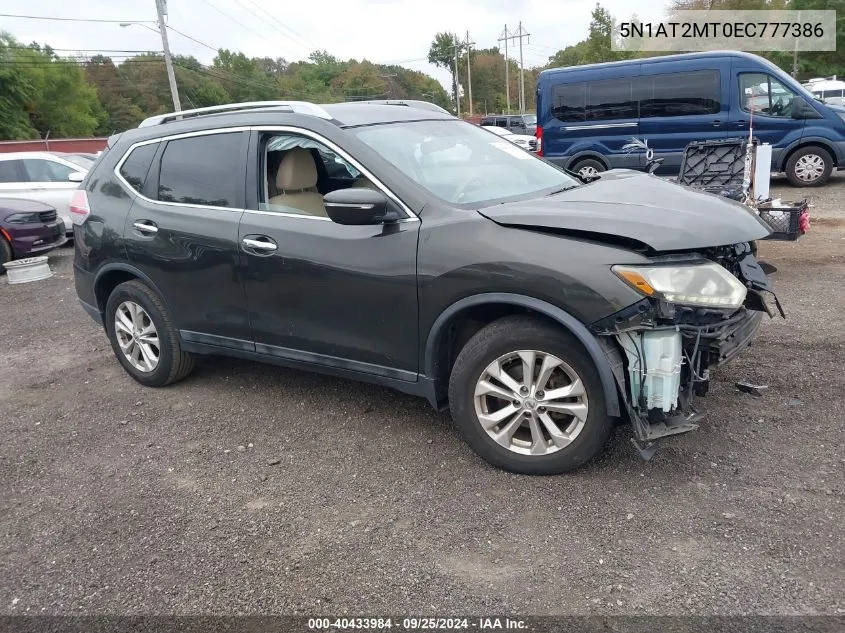 2014 Nissan Rogue Sv VIN: 5N1AT2MT0EC777386 Lot: 40433984