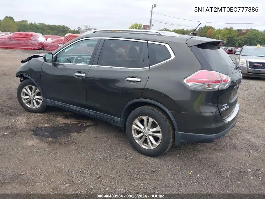 2014 Nissan Rogue Sv VIN: 5N1AT2MT0EC777386 Lot: 40433984