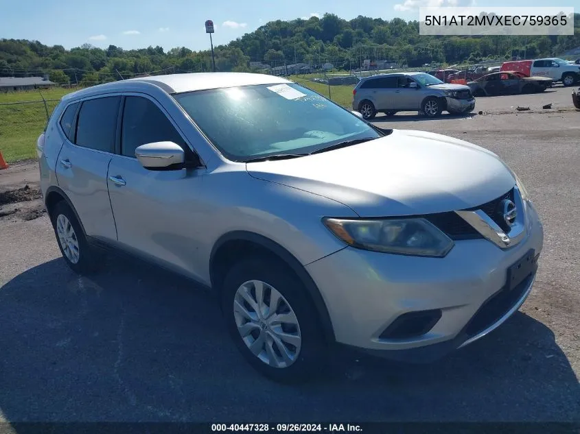 5N1AT2MVXEC759365 2014 Nissan Rogue S