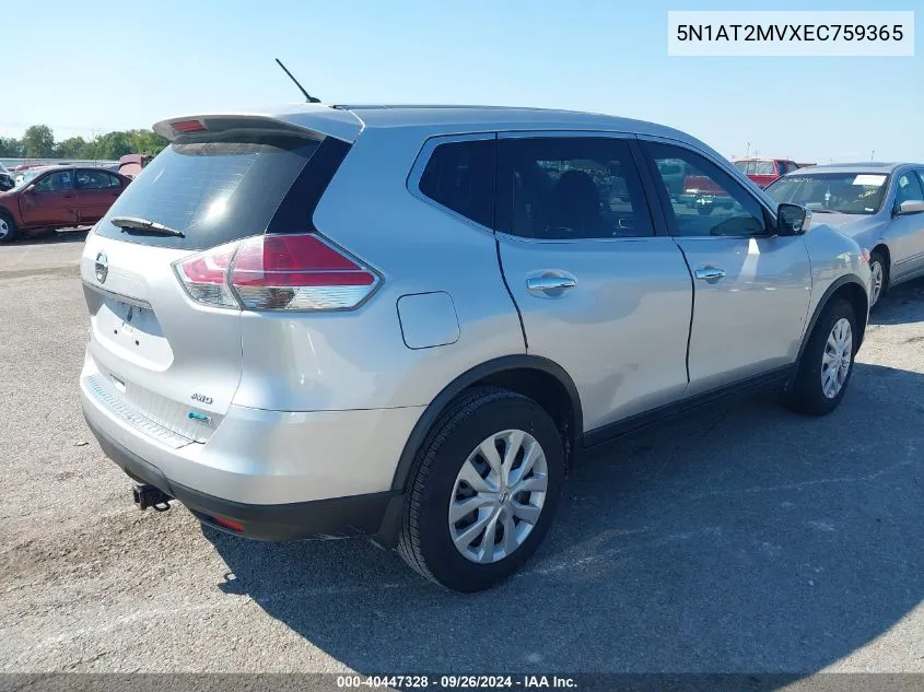 2014 Nissan Rogue S VIN: 5N1AT2MVXEC759365 Lot: 40447328