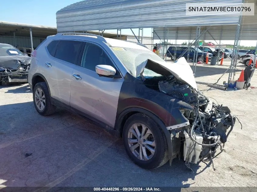 2014 Nissan Rogue Sv VIN: 5N1AT2MV8EC810796 Lot: 40448296