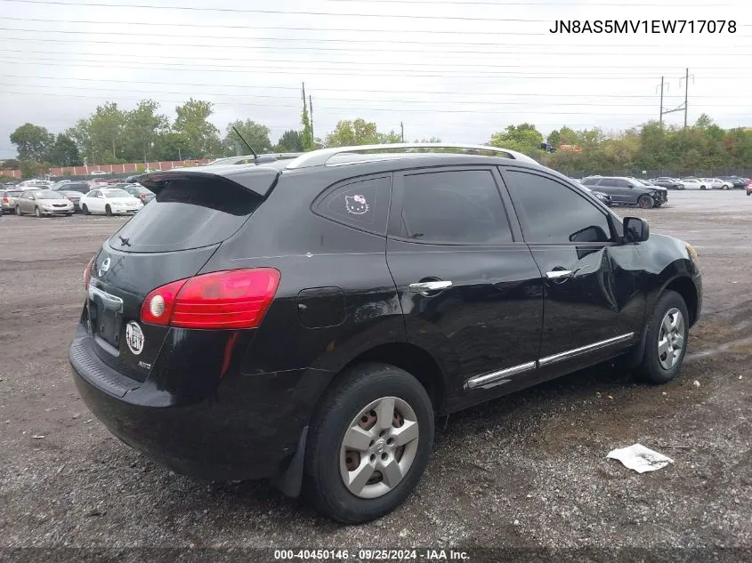 2014 Nissan Rogue Select S VIN: JN8AS5MV1EW717078 Lot: 40450146