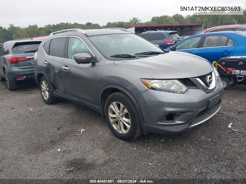 2014 Nissan Rogue Sv VIN: 5N1AT2MKXEC803693 Lot: 40451951