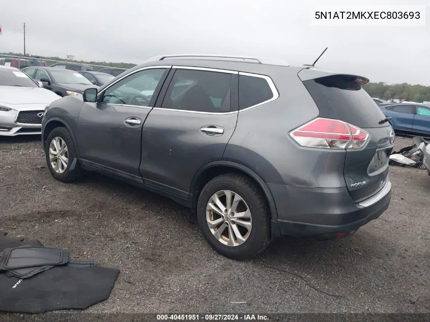 2014 Nissan Rogue Sv VIN: 5N1AT2MKXEC803693 Lot: 40451951