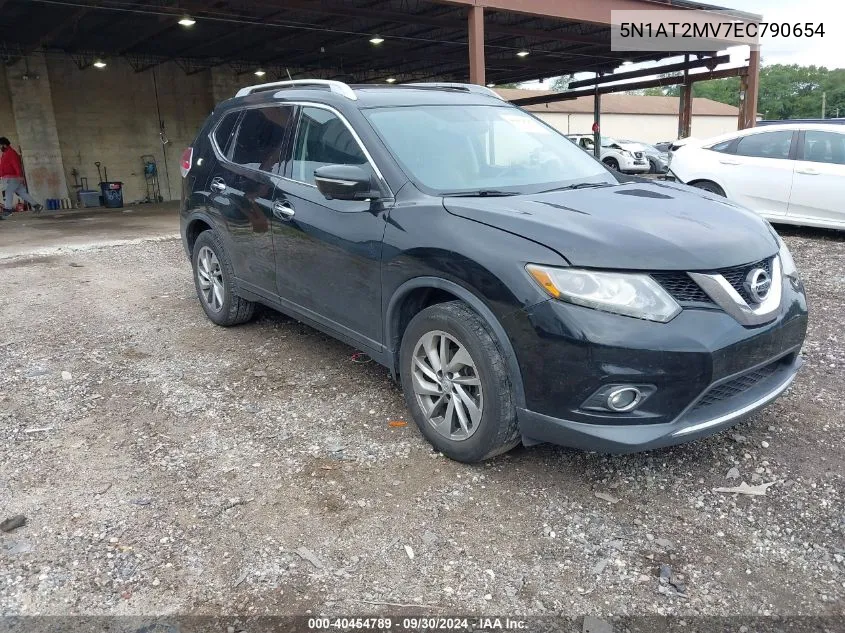 2014 Nissan Rogue S/Sl/Sv VIN: 5N1AT2MV7EC790654 Lot: 40454789