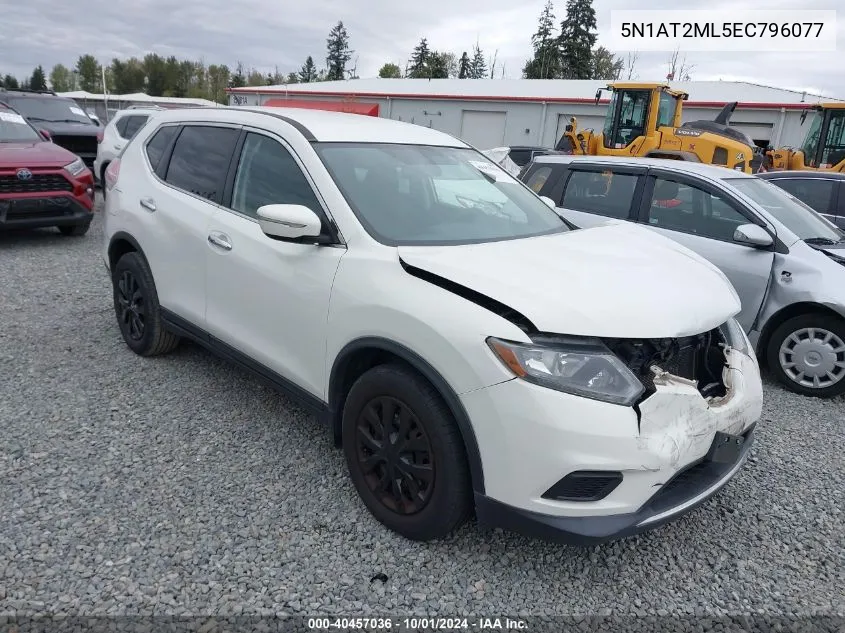 2014 Nissan Rogue S VIN: 5N1AT2ML5EC796077 Lot: 40457036