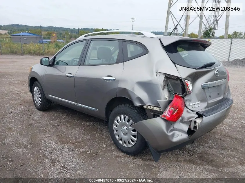 2014 Nissan Rogue Select S VIN: JN8AS5MV2EW203546 Lot: 40457070