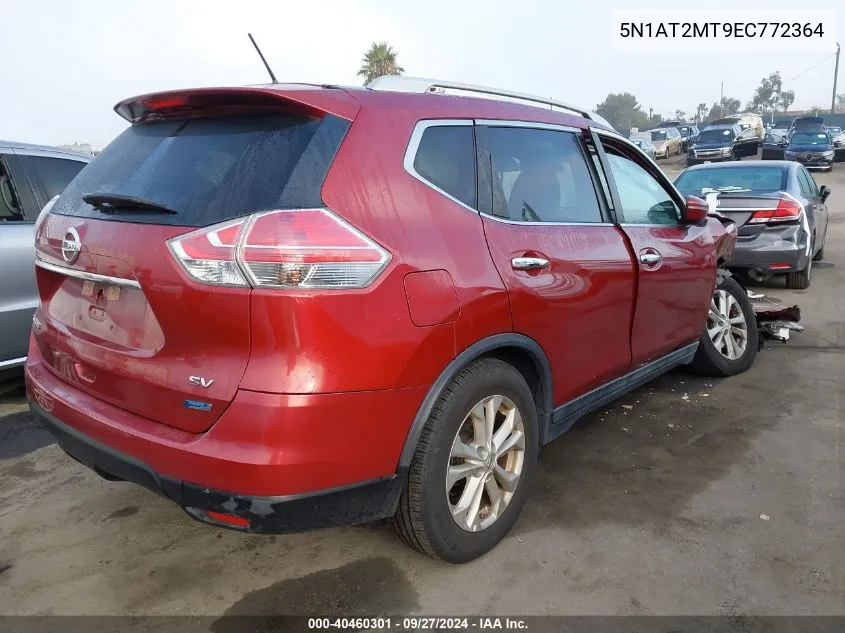 2014 Nissan Rogue Sv VIN: 5N1AT2MT9EC772364 Lot: 40460301