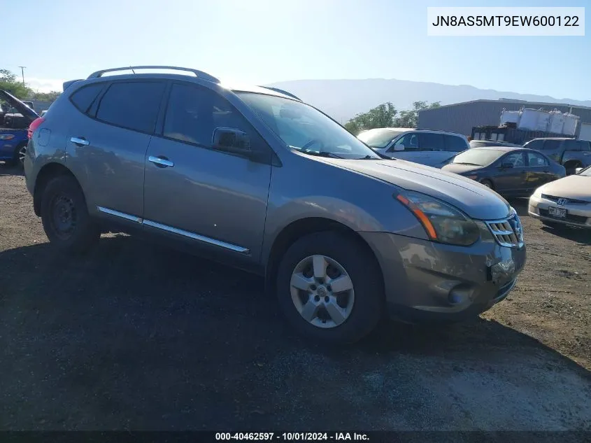 2014 Nissan Rogue Select S VIN: JN8AS5MT9EW600122 Lot: 40462597