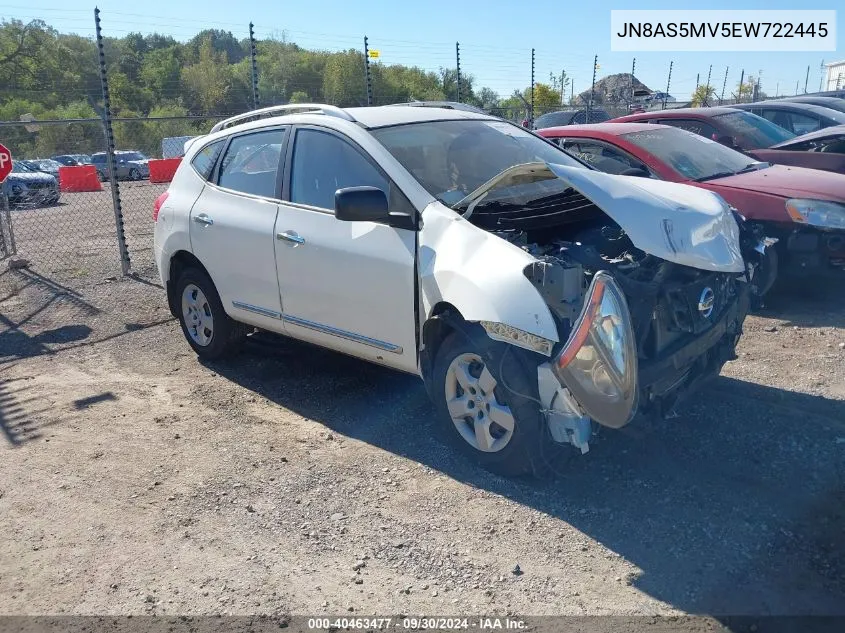 2014 Nissan Rogue Select S VIN: JN8AS5MV5EW722445 Lot: 40463477