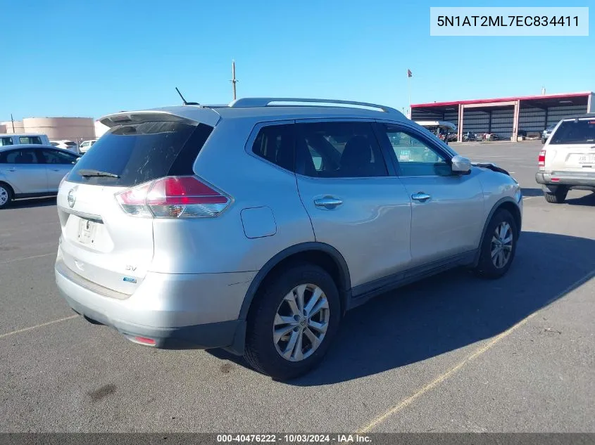 5N1AT2ML7EC834411 2014 Nissan Rogue Sv