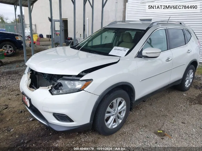 2014 Nissan Rogue Sv VIN: 5N1AT2MV6EC784490 Lot: 40484179