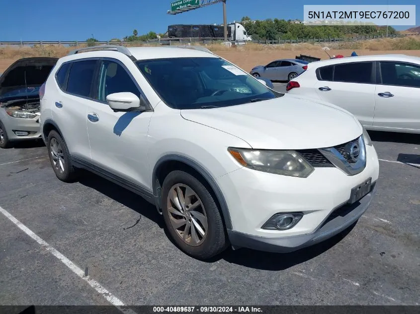 2014 Nissan Rogue Sl VIN: 5N1AT2MT9EC767200 Lot: 40489637