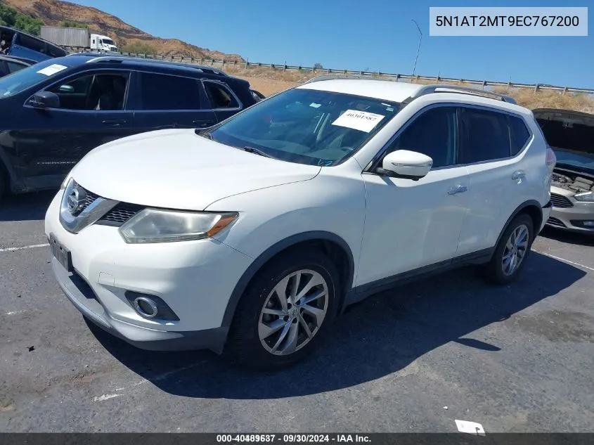 2014 Nissan Rogue Sl VIN: 5N1AT2MT9EC767200 Lot: 40489637