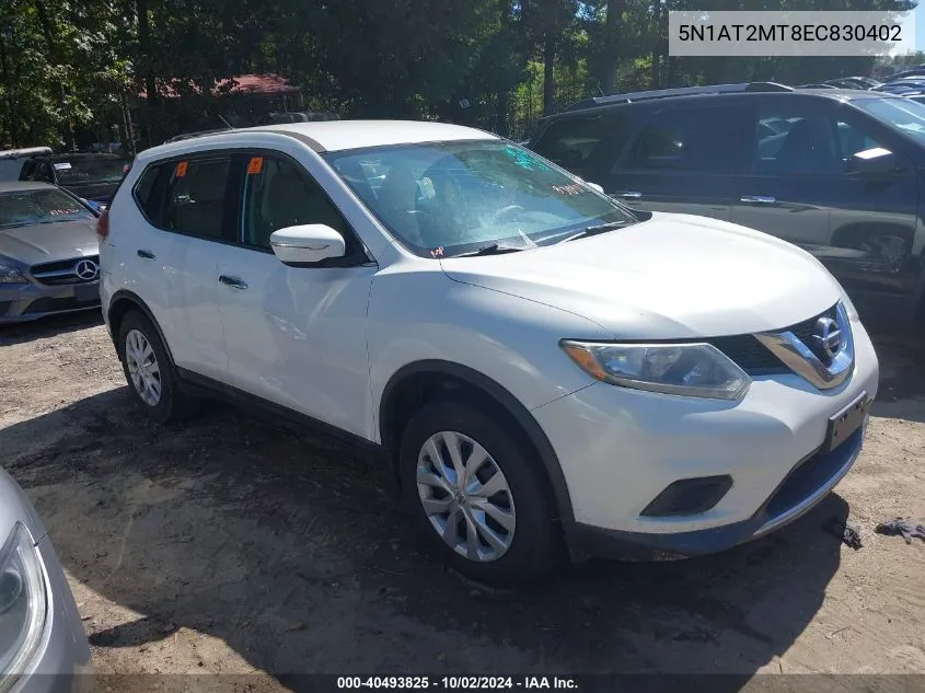 2014 Nissan Rogue S VIN: 5N1AT2MT8EC830402 Lot: 40493825