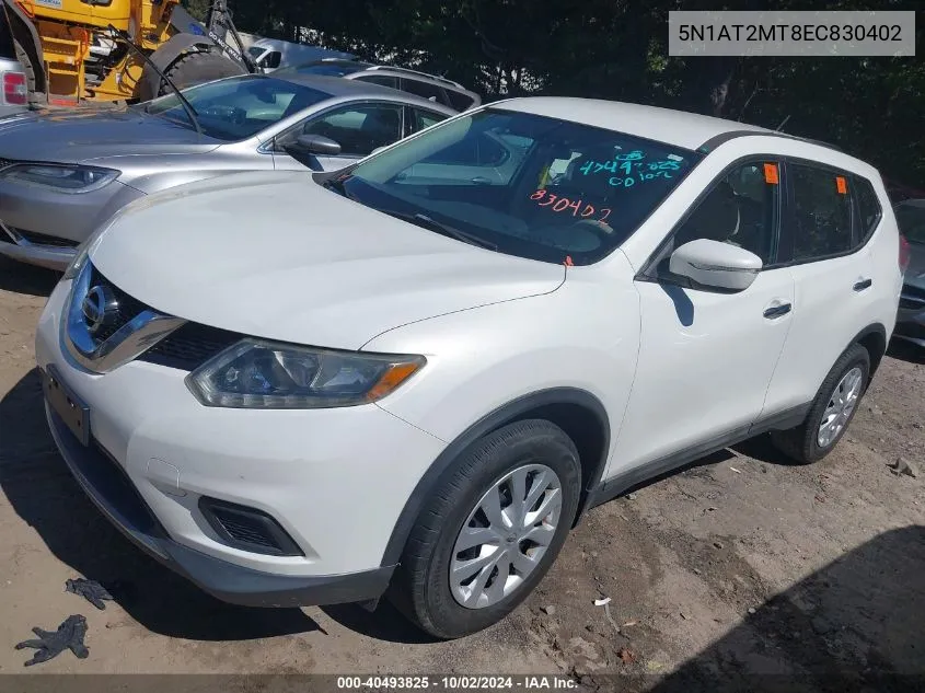 2014 Nissan Rogue S VIN: 5N1AT2MT8EC830402 Lot: 40493825