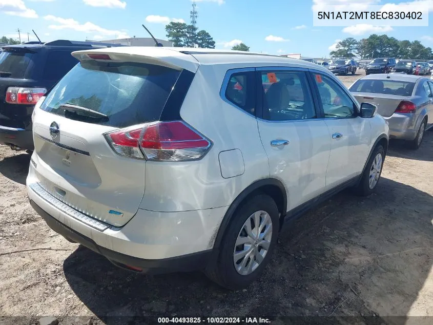 2014 Nissan Rogue S VIN: 5N1AT2MT8EC830402 Lot: 40493825